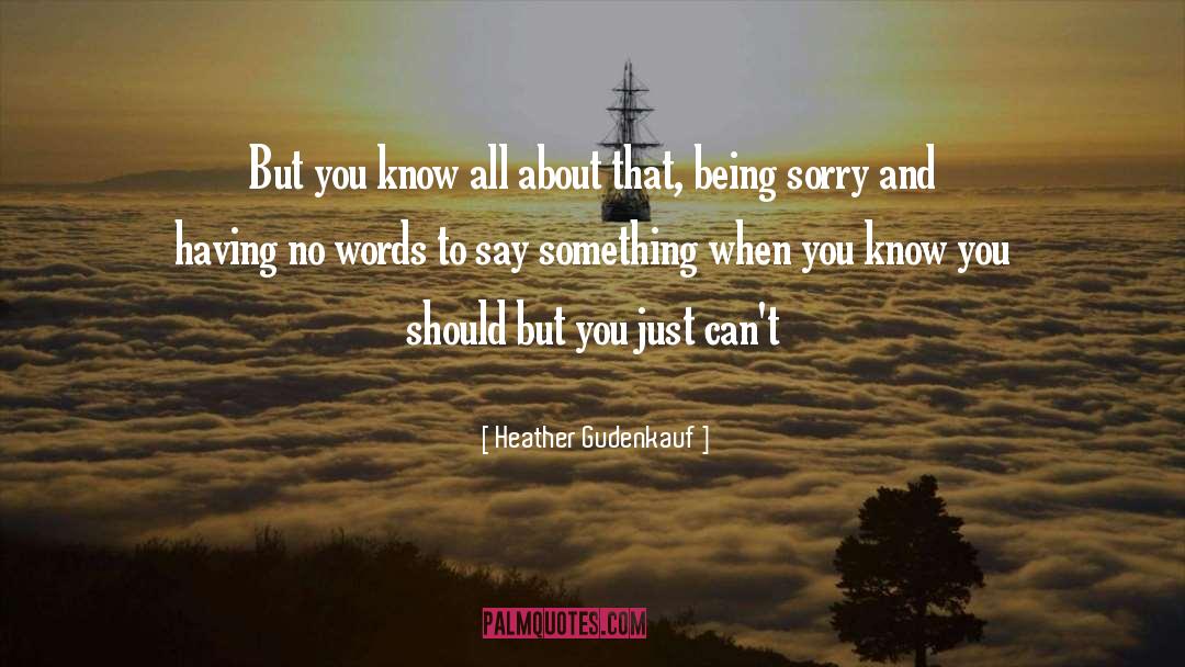 Heather Gudenkauf Quotes: But you know all about