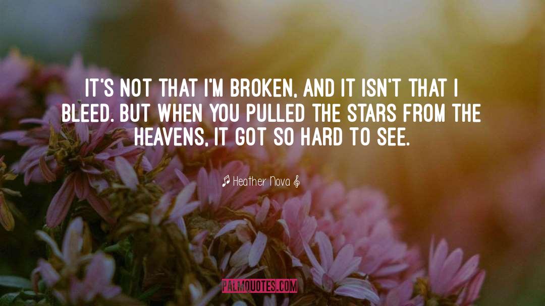 Heather Nova Quotes: It's not that I'm broken,