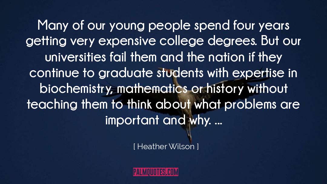 Heather Wilson Quotes: Many of our young people