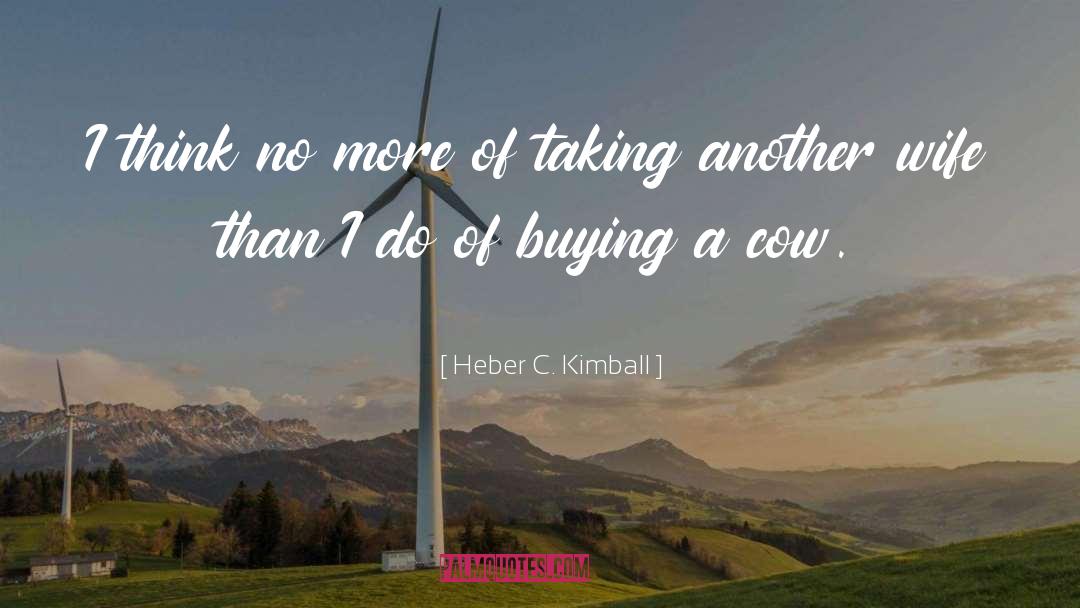 Heber C. Kimball Quotes: I think no more of