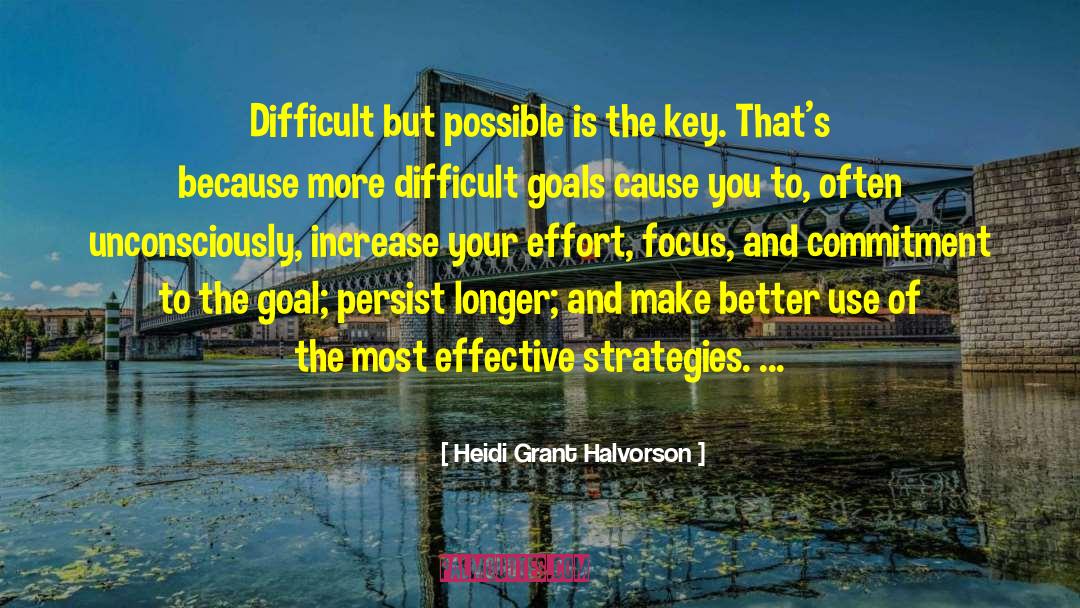 Heidi Grant Halvorson Quotes: Difficult but possible is the