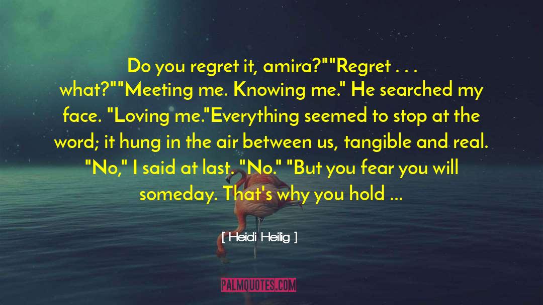 Heidi Heilig Quotes: Do you regret it, amira?