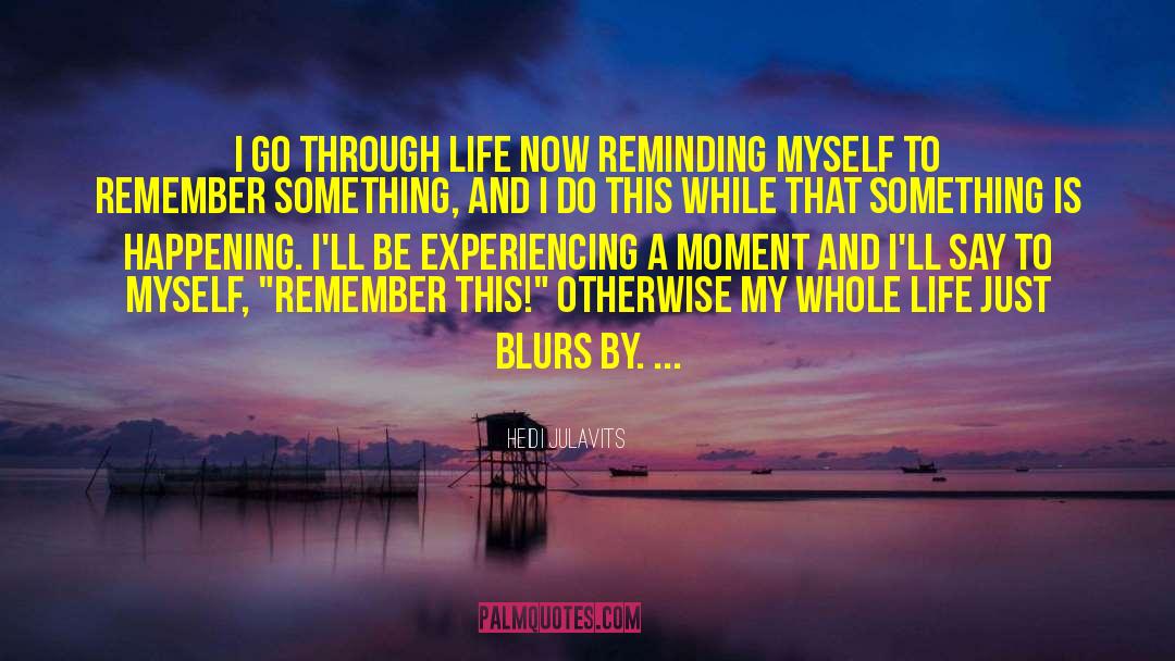 Heidi Julavits Quotes: I go through life now