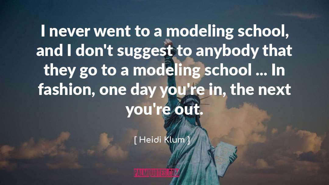 Heidi Klum Quotes: I never went to a