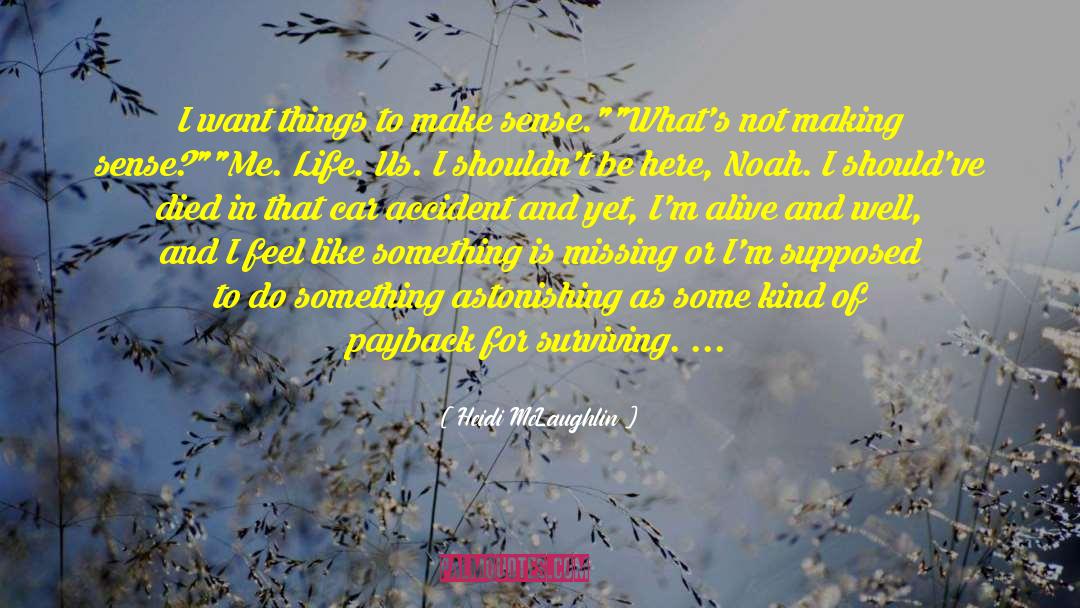 Heidi McLaughlin Quotes: I want things to make