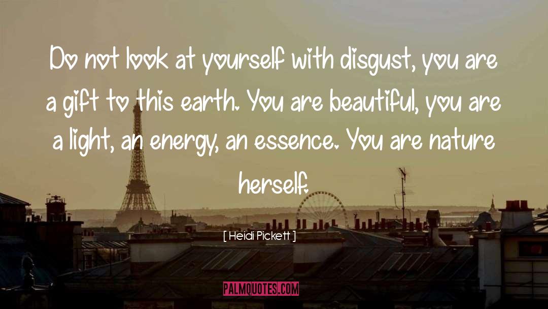 Heidi Pickett Quotes: Do not look at yourself