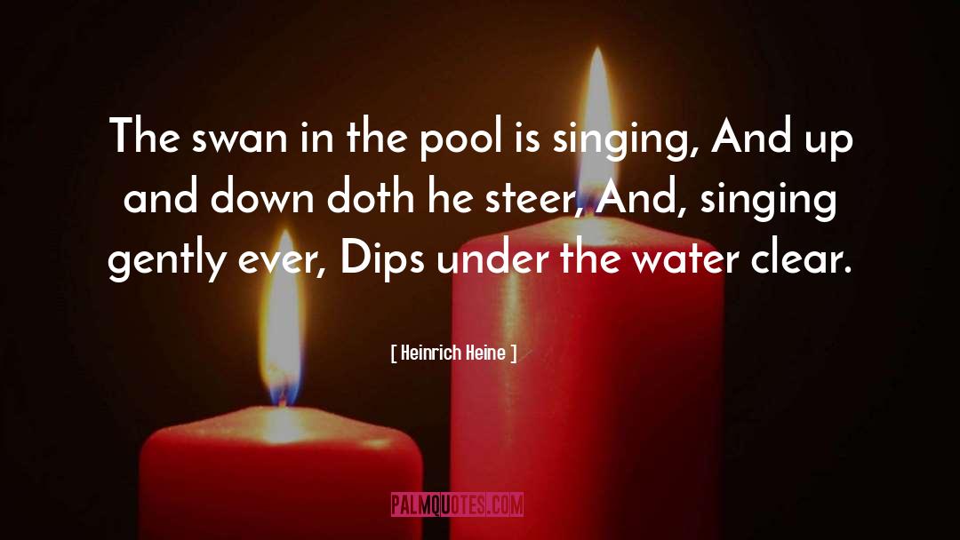 Heinrich Heine Quotes: The swan in the pool