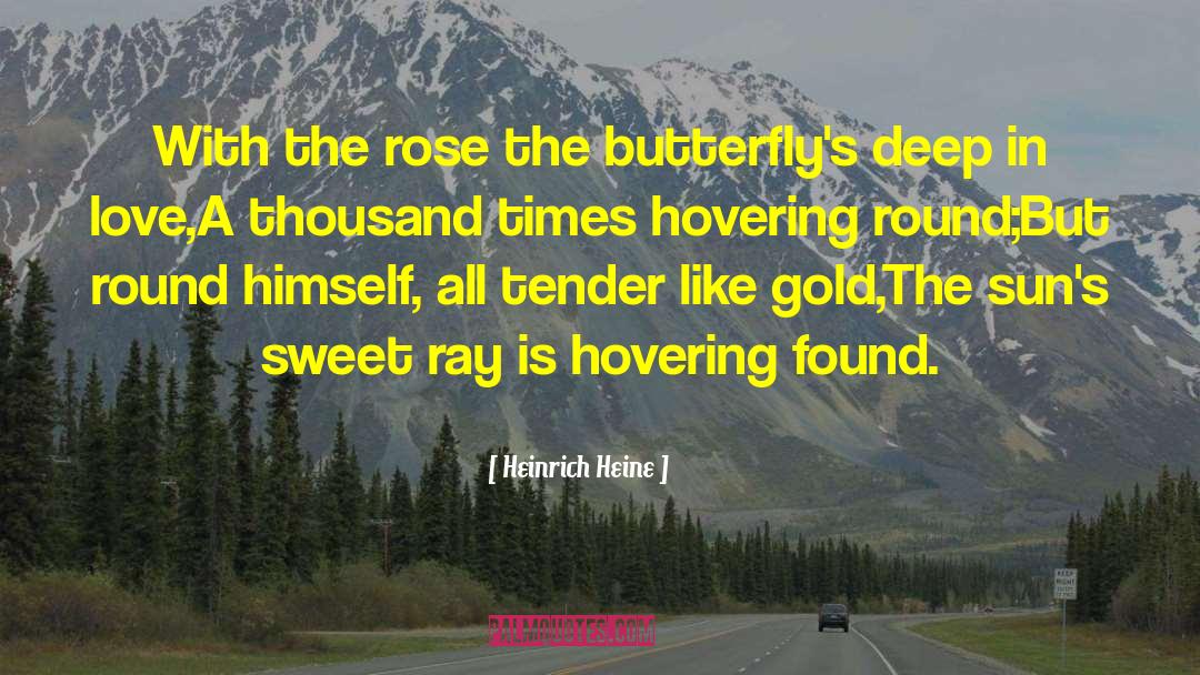 Heinrich Heine Quotes: With the rose the butterfly's