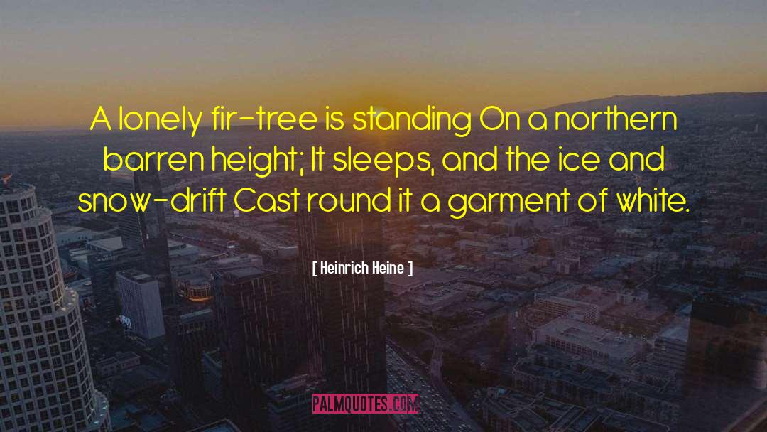 Heinrich Heine Quotes: A lonely fir-tree is standing