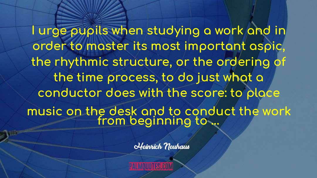 Heinrich Neuhaus Quotes: I urge pupils when studying