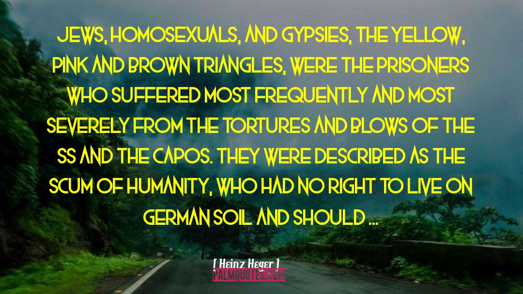 Heinz Heger Quotes: Jews, homosexuals, and Gypsies, the