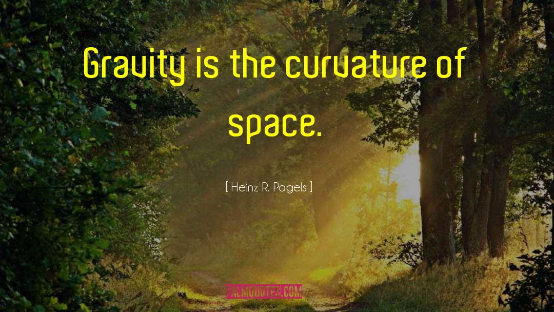 Heinz R. Pagels Quotes: Gravity is the curvature of