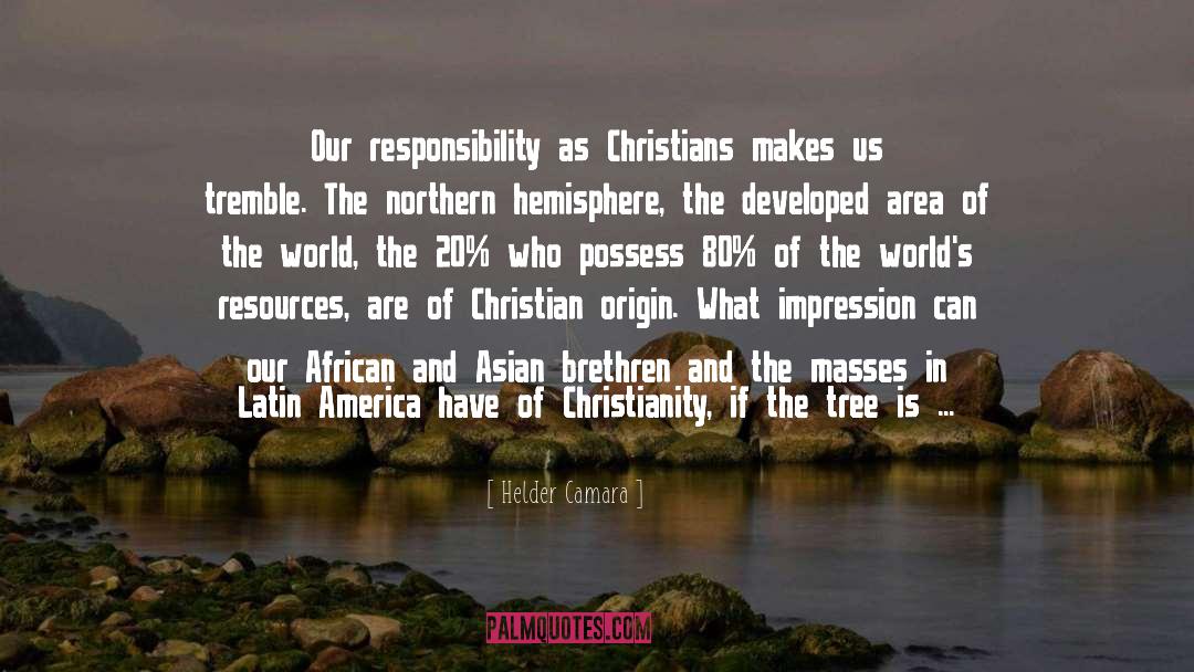 Helder Camara Quotes: Our responsibility as Christians makes