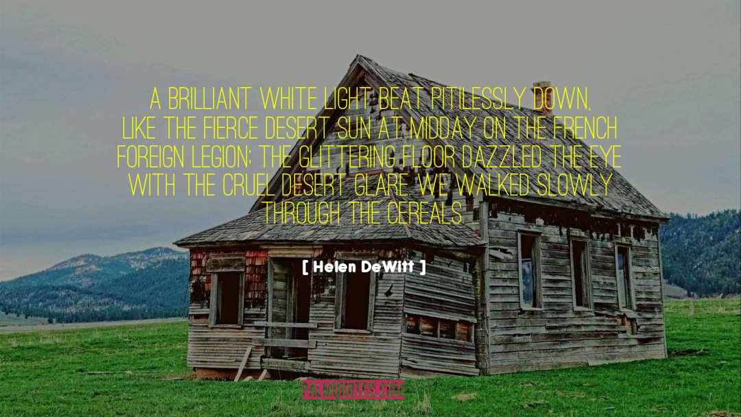 Helen DeWitt Quotes: A brilliant white light beat