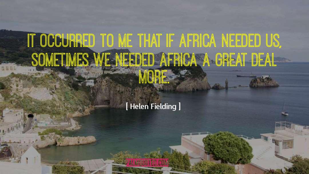 Helen Fielding Quotes: It occurred to me that