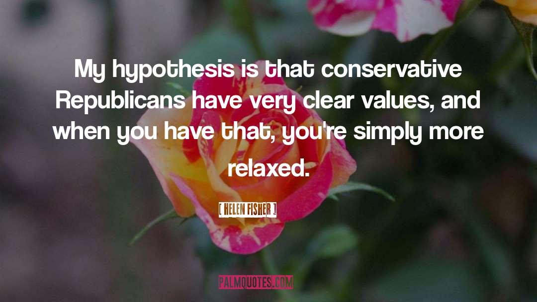 Helen Fisher Quotes: My hypothesis is that conservative