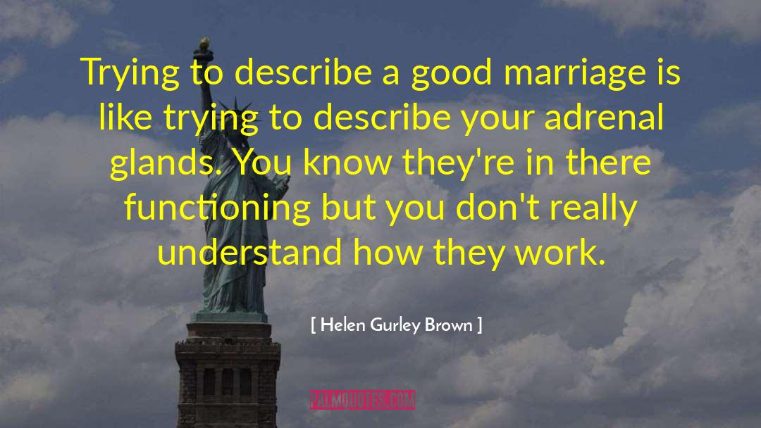 Helen Gurley Brown Quotes: Trying to describe a good