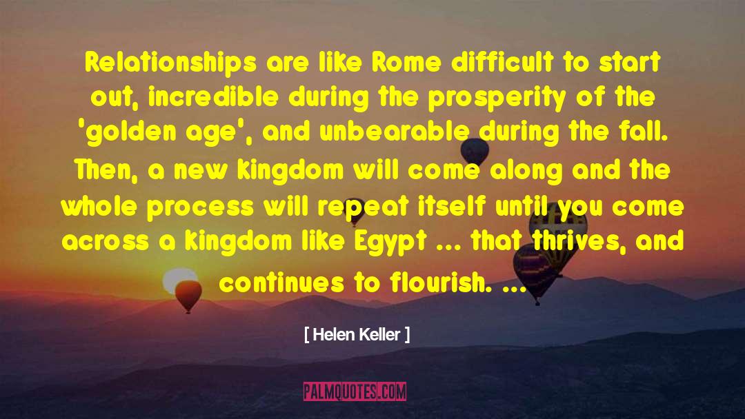 Helen Keller Quotes: Relationships are like Rome <br>