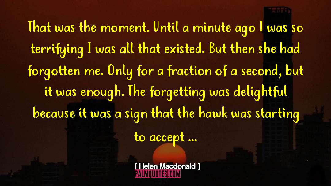 Helen Macdonald Quotes: That was the moment. Until