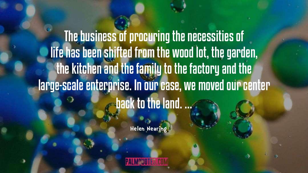 Helen Nearing Quotes: The business of procuring the