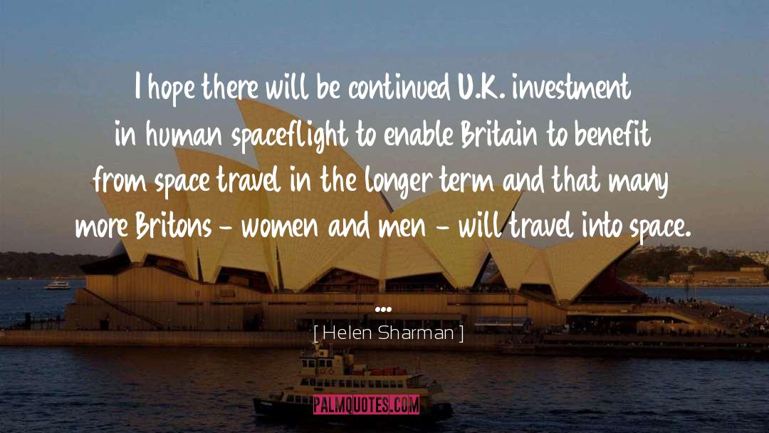 Helen Sharman Quotes: I hope there will be