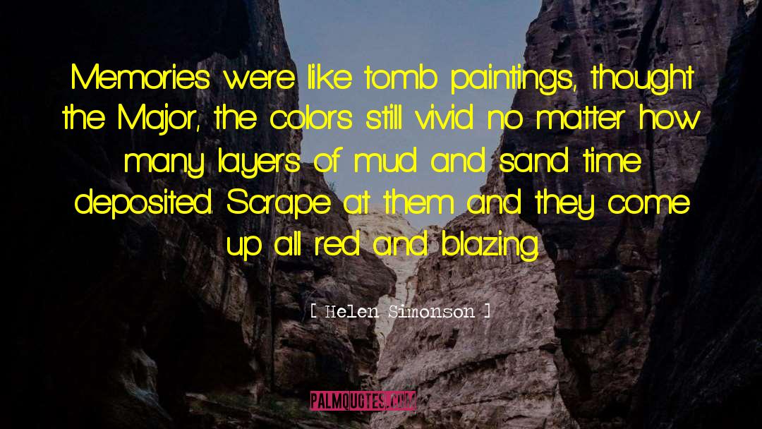 Helen Simonson Quotes: Memories were like tomb paintings,