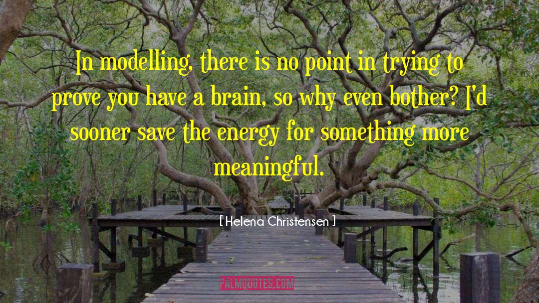 Helena Christensen Quotes: In modelling, there is no
