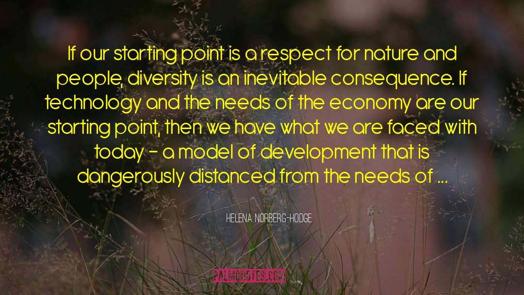 Helena Norberg-Hodge Quotes: If our starting point is