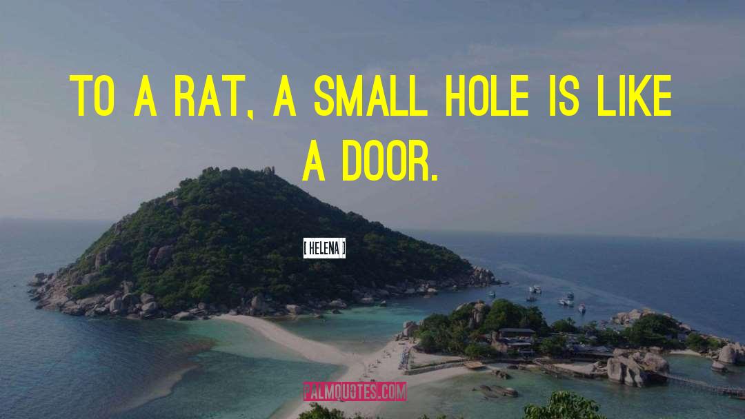 Helena Quotes: To a rat, a small