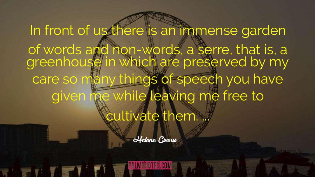 Helene Cixous Quotes: In front of us there