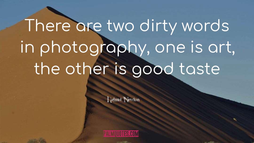 Helmut Newton Quotes: There are two dirty words