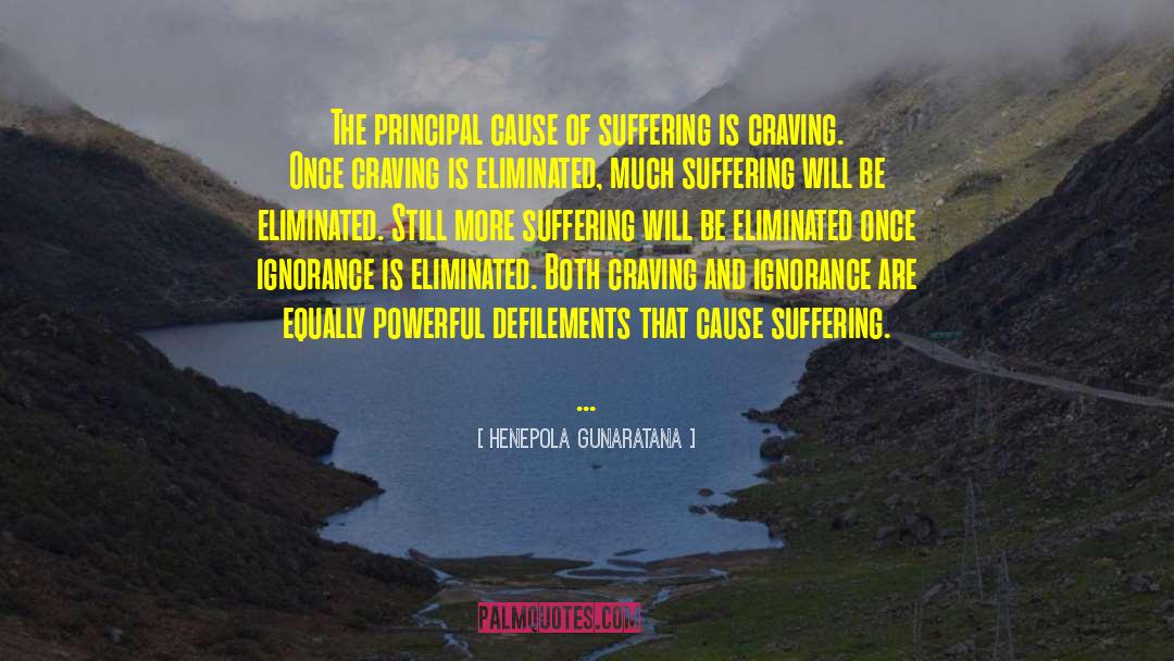 Henepola Gunaratana Quotes: The principal cause of suffering