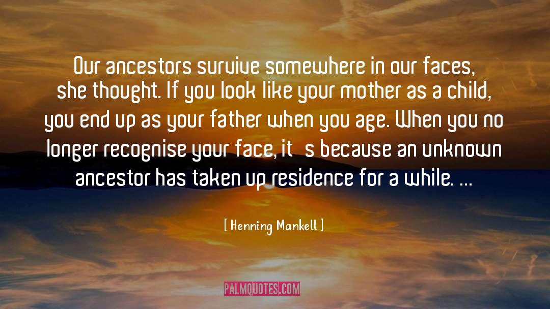 Henning Mankell Quotes: Our ancestors survive somewhere in