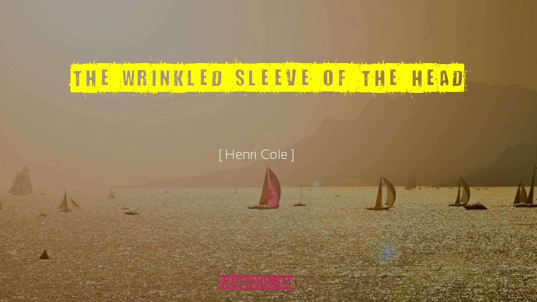 Henri Cole Quotes: the wrinkled sleeve of the