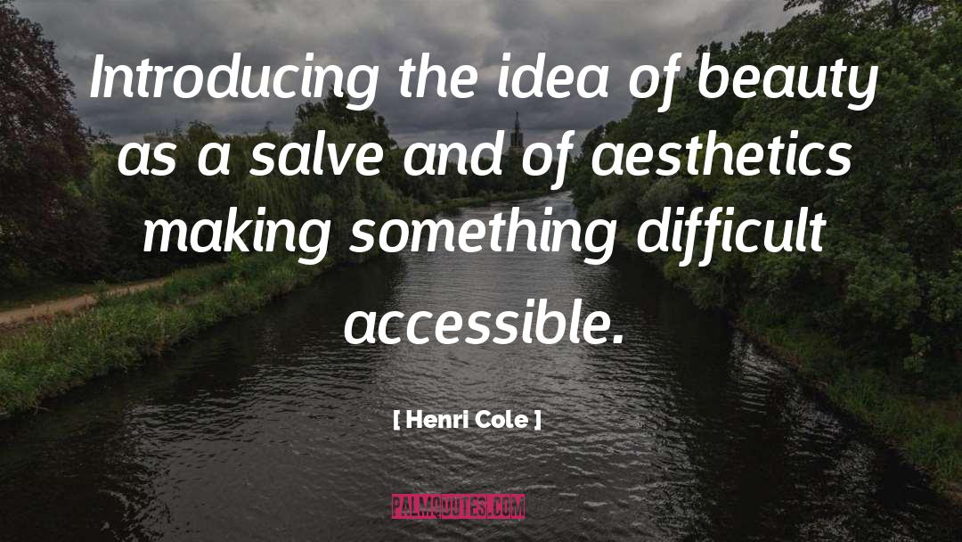 Henri Cole Quotes: Introducing the idea of beauty
