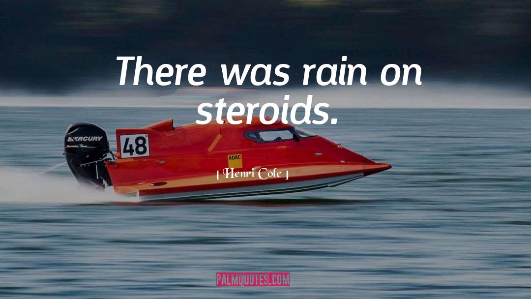 Henri Cole Quotes: There was rain on steroids.