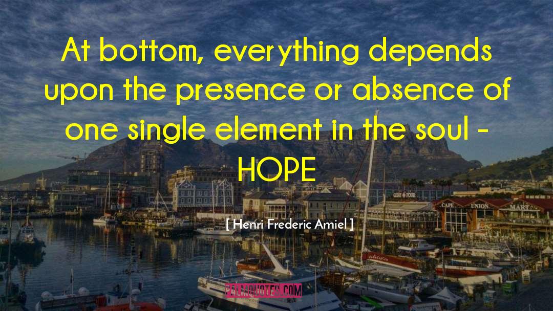 Henri Frederic Amiel Quotes: At bottom, everything depends upon