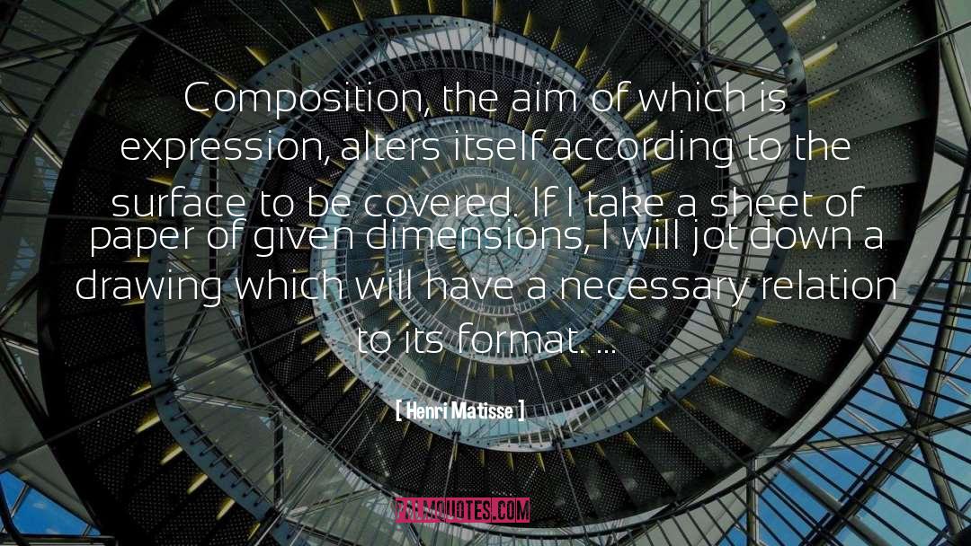 Henri Matisse Quotes: Composition, the aim of which