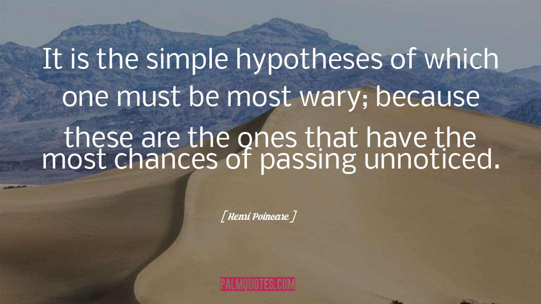 Henri Poincare Quotes: It is the simple hypotheses