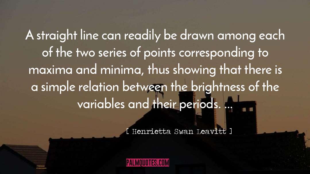 Henrietta Swan Leavitt Quotes: A straight line can readily