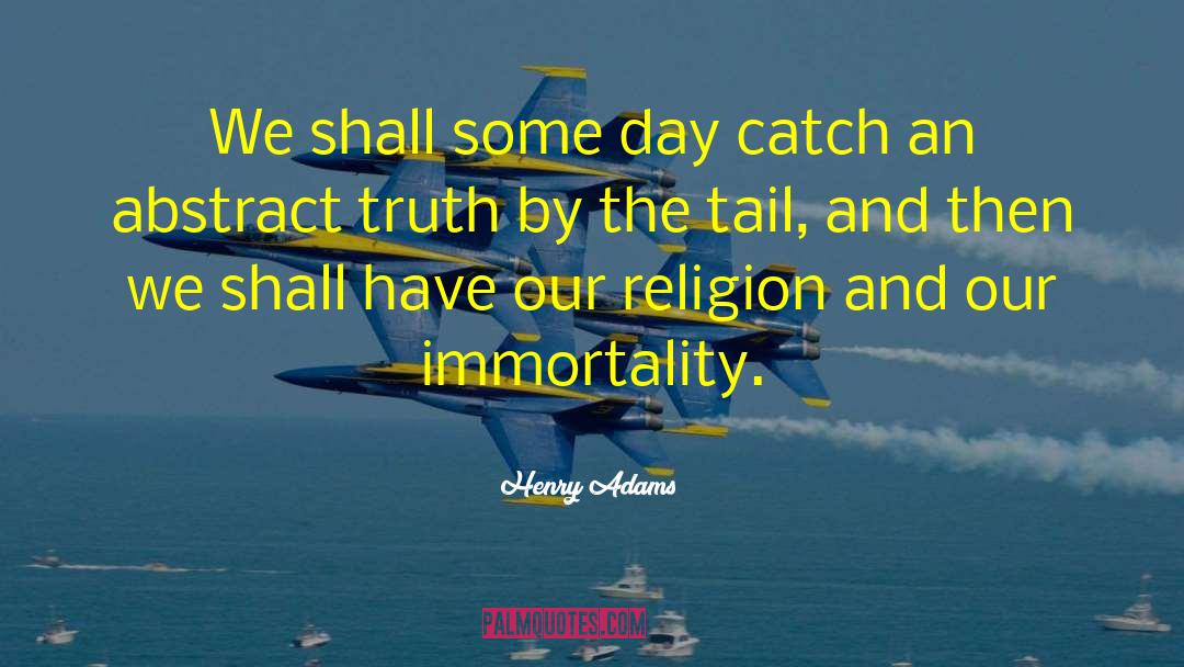 Henry Adams Quotes: We shall some day catch