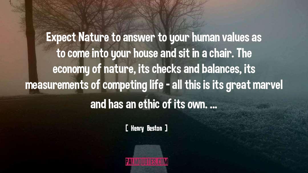 Henry Beston Quotes: Expect Nature to answer to