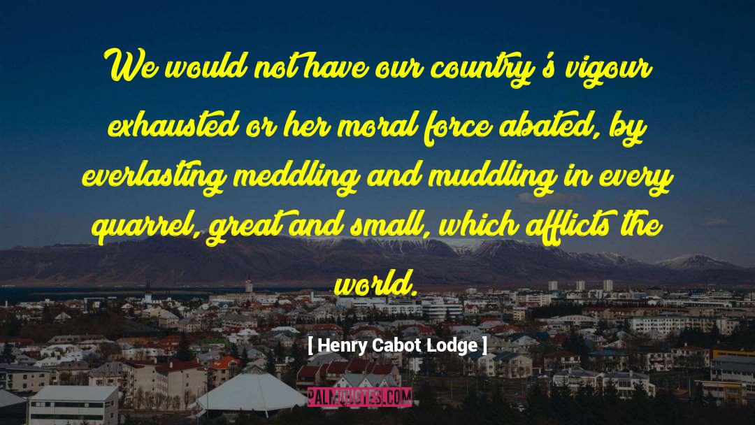 Henry Cabot Lodge Quotes: We would not have our