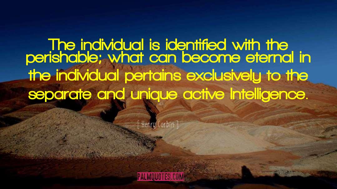 Henry Corbin Quotes: The individual is identified with