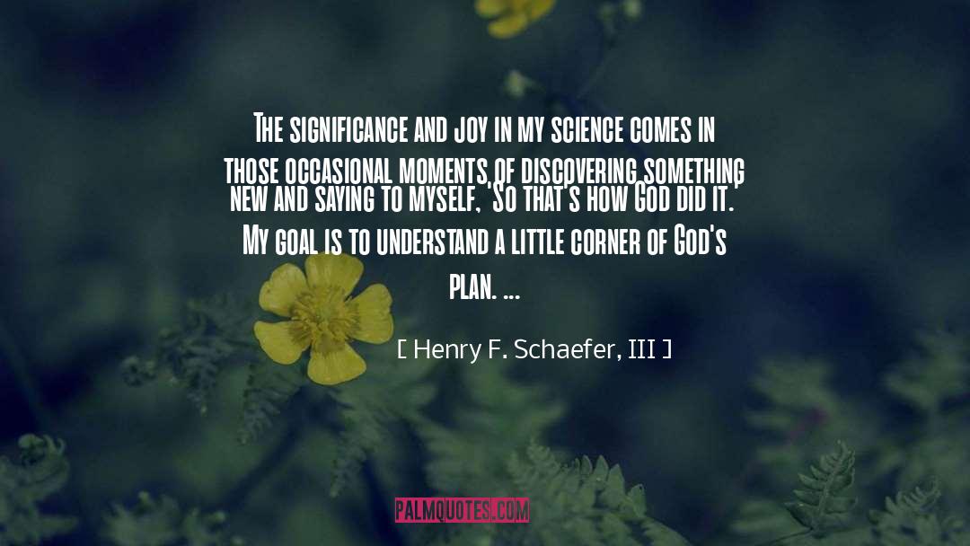 Henry F. Schaefer, III Quotes: The significance and joy in
