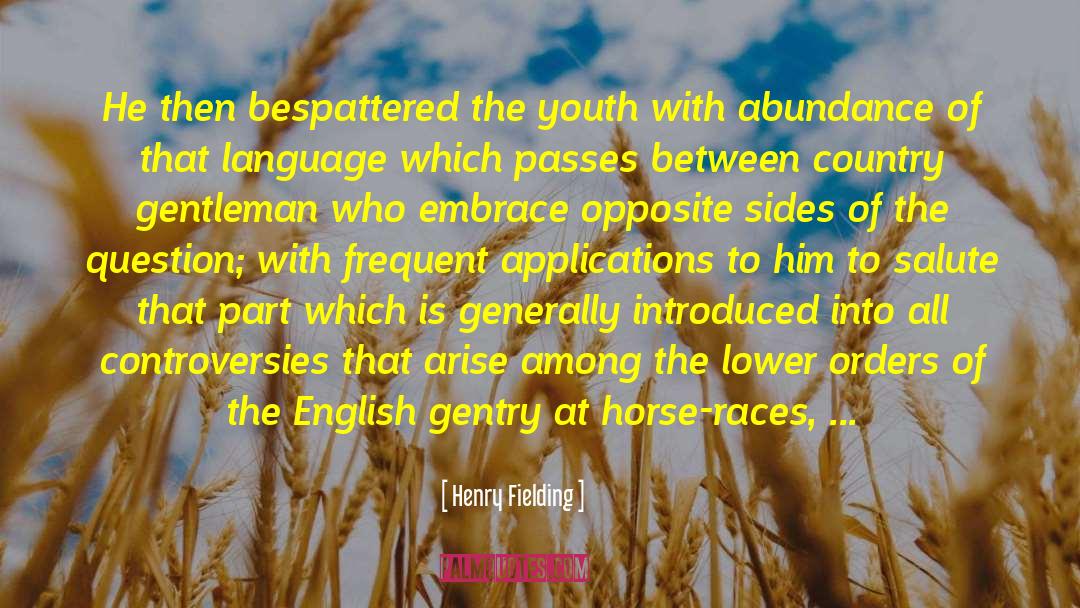 Henry Fielding Quotes: He then bespattered the youth