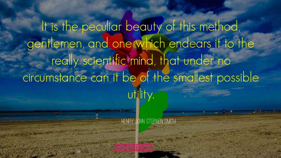 Henry John Stephen Smith Quotes: It is the peculiar beauty