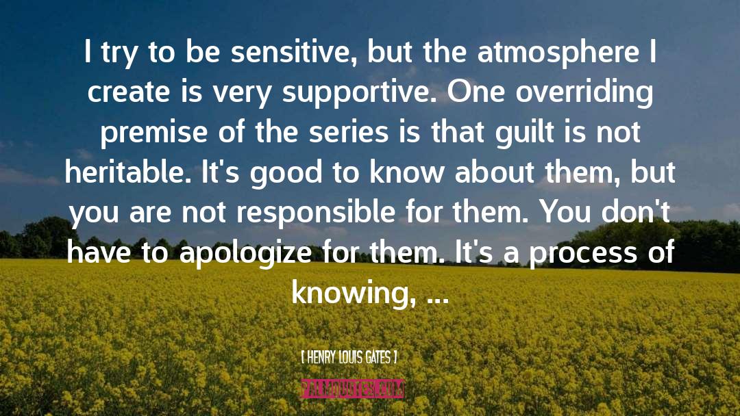 Henry Louis Gates Quotes: I try to be sensitive,