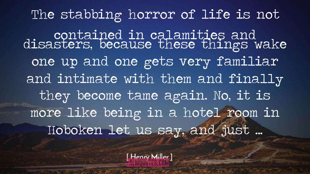 Henry Miller Quotes: The stabbing horror of life