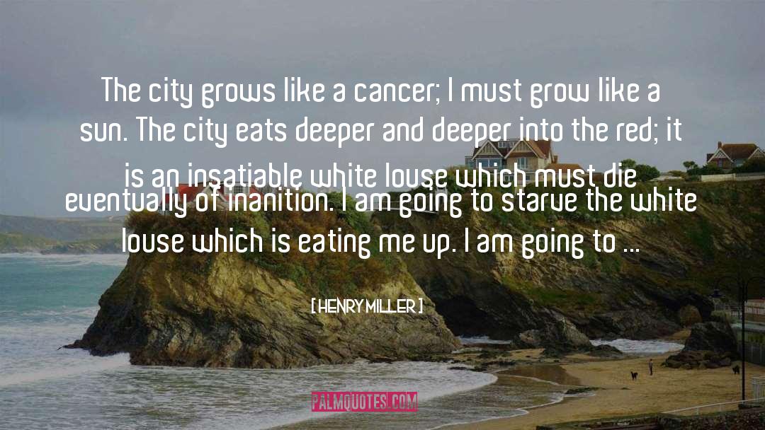 Henry Miller Quotes: The city grows like a